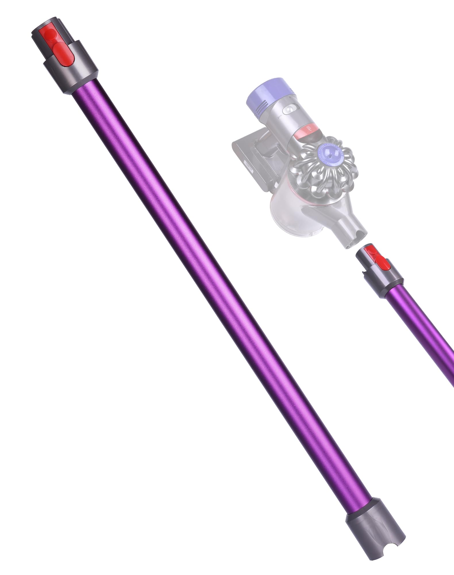 Tube Télescopique Compatible avec Dyson V7 V8 V10 V11 V15 – Tube d’Extension Rigide pour Aspirateur, Déverrouillage Rapide, Longueur 72.5 cm, Violet - Image 1