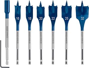 Bosch Accessories 7x Expert SelfCut Speed Flat Drill Bits (for Softwood, Chipboard, Diameter 16-32 mm, Accessories Impact Drill) - Image 1