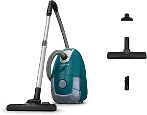 Rowenta Power XXL Vacuum Cleaner with Bag, 4.5 L, Low Energy Motor 900 W Max, Performance, Very Well Accessorised RO3143EA, Petrol Blue/Grey - Image 1