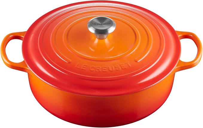 LE CREUSET Signature Enamelled Cast Iron Low Round Casserole, 30 cm, 6.2 L, Volcanic, 21179300902430 - Image 1