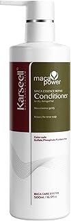 Karseell MACA CARE SYSTEM Après‑Shampooing Réparateur Hydratant Nourrissant Cheveux Secs Abîmés Teints Anti‑Frisottis Brillance Douceur Argan Maca Tous Types Cheveux Sans Sulfates ni Parabènes 500 ml - Image 1