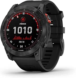 Garmin - fenix 7X, Solar - High performance smart multisport GPS watches - Gray with black strap - 51mm case - Image 1
