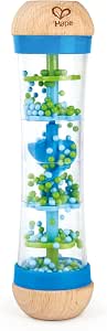 Hape Rainmaker | Mini Wooden Rattle, Blue - Image 1