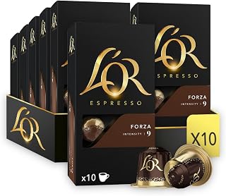 L'OR Forza - 100 Capsules de Café intensité 9 - Compatibles Nespresso®* (lot de 10 x 10) - Image 1