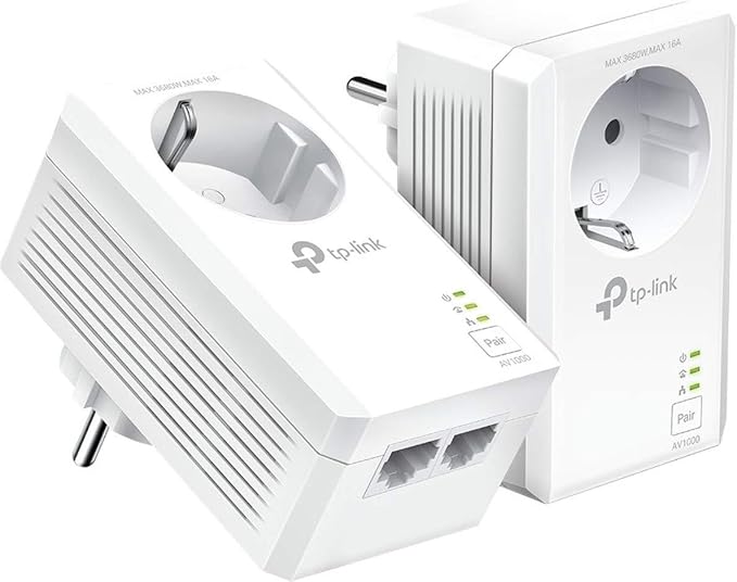 TP-Link TP-Link TL-PA7027P Powerline Adapter (with Power Outlet, 2 Gigabit Ports, Plug & Play, Compatible with All HomePlug AV/AV2 Powerline Adapters, No Wi-Fi) - Image 1