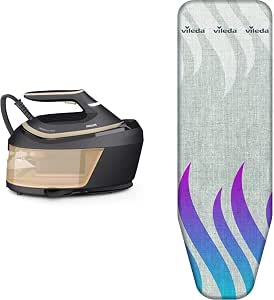Philips Domestic Appliances PerfectCare 6000 Series Steam Generator - 2400W, Steam Flow 600g & Vileda Total Reflect Ironing Board Cover - Image 1
