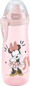 Nuk Disney Mickey Sports Cup, Polypropylene (PP) Children's Cup from 24 Months, Leak-Proof Spout, Clip and Protective Cap, BPA-Free, 450 ml, Red 10255620 - Image 1