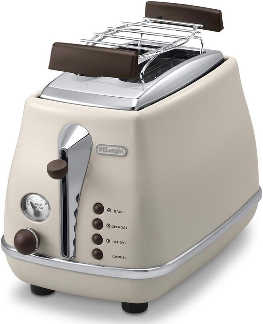 De'Longhi CTOV 2103.BG Grille-pain Icona Vintage (Crème) - Image 1