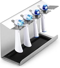 Stainless Steel Electric Toothbrush Head Holder, Toothbrush Holder for Oral-B, IO, Philips Sonicare, etc. Toothbrush Head Storage for 4 Heads - Image 1