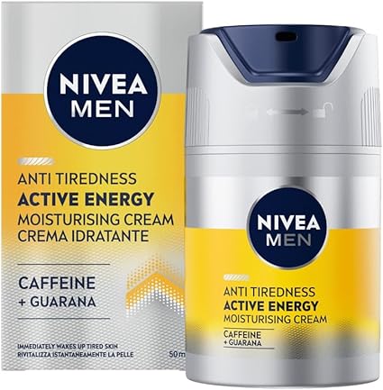 NIVEA MEN Active Energy Revitalising Face Care Cream (50ml) for Men Fast Absorbing Moisturizing Cream Against Signs of Fatigue - Image 1