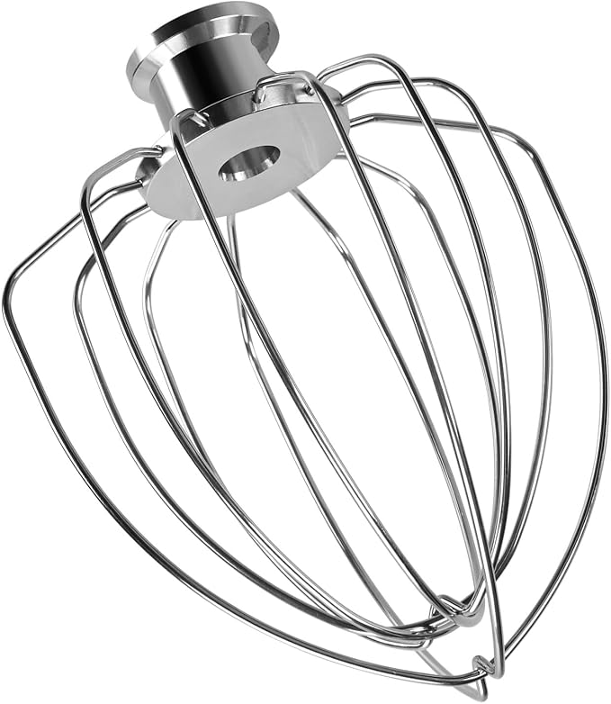 MMOBIEL 6 x Stainless Steel Whisk Head Replacement Compatible with KitchenAid K45, KSM15, KSM110, KSM103, KSM75, KN15, and KSM90 Stand Mixer - Image 1