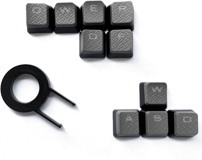 HUYUN Cherry MX Key Switch FPS Backlit Replacement Keys for Corsair Gaming Keyboards (Grey) - Image 1