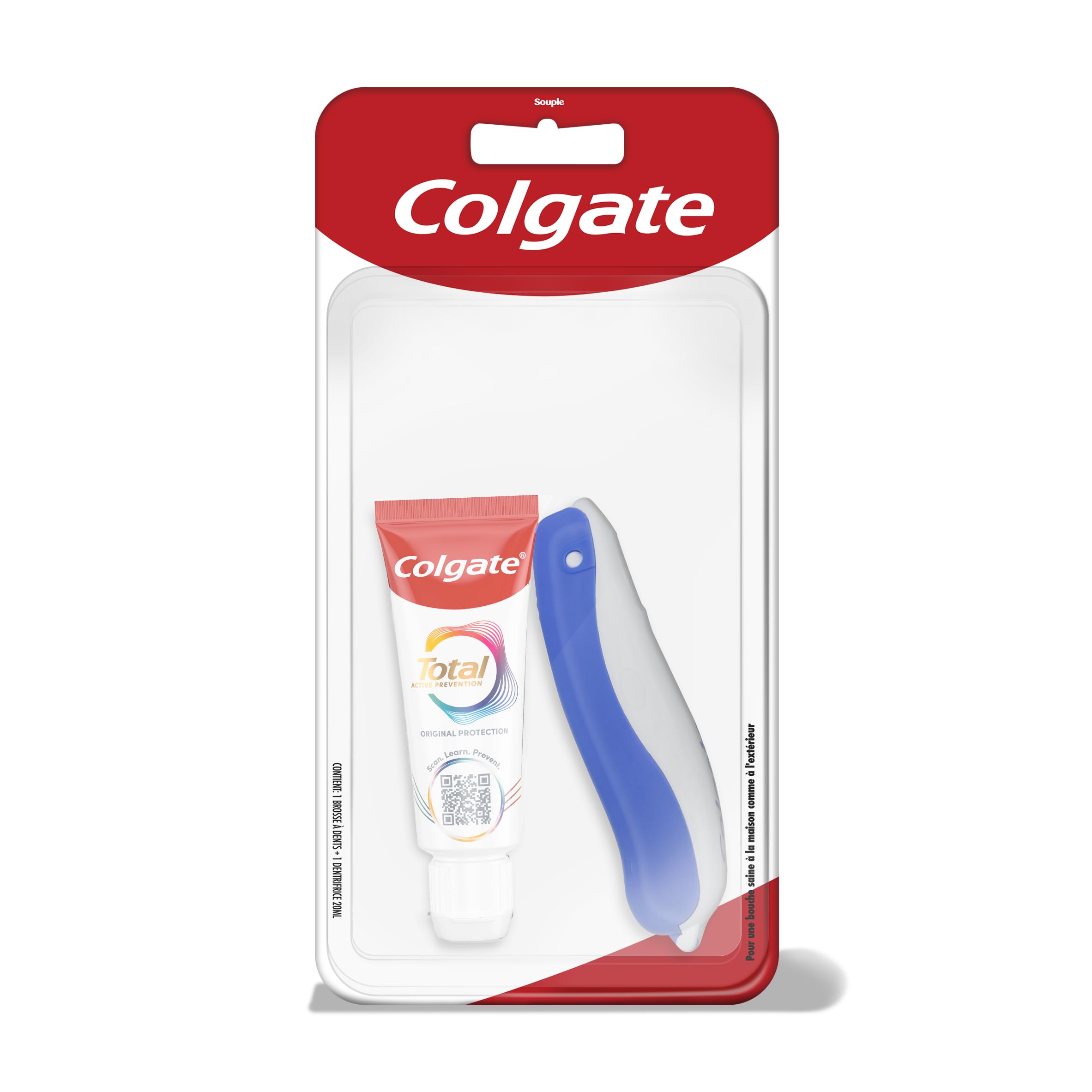 COLGATE - Travel Kit - Soft Toothbrush + Toothpaste 20ml - Helps prevent oral problems -Ideal for travel and travel - Image 1