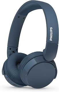 Philips TAH4209BL Casque sans Fil Supra-aural Bluetooth léger, Isolation phonique Passive, 55 Heures d’autonomie, Son Naturel, appels clairs, Basses dynamiques, Recharge en 2 Heures Via USB-C - Bleu - Image 1