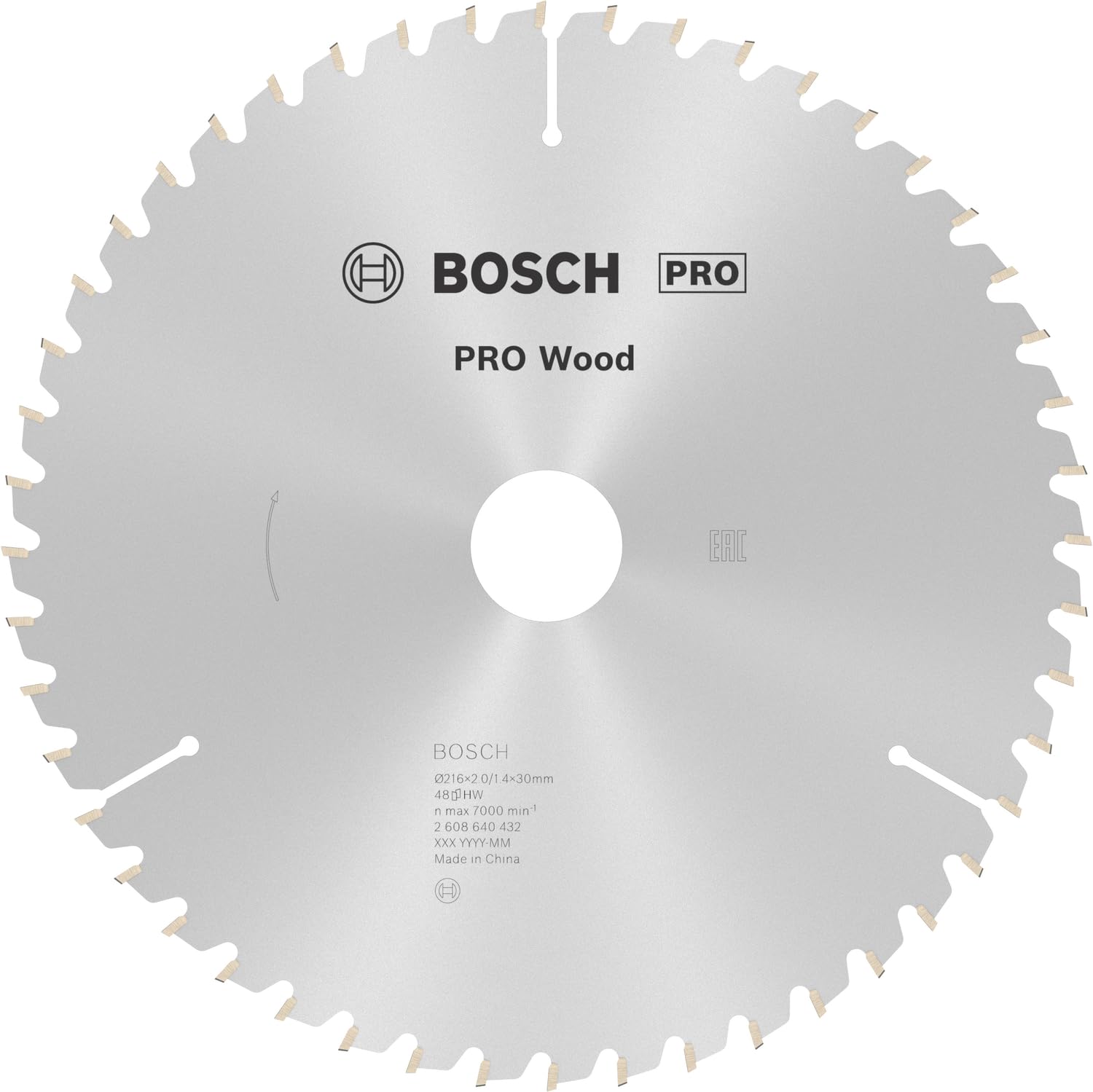 Bosch 1x PRO Wood circular saw blade for corded miter saws (for softwood, hardwood, Ø mm, Professional accessory mitre saw) - Image 1