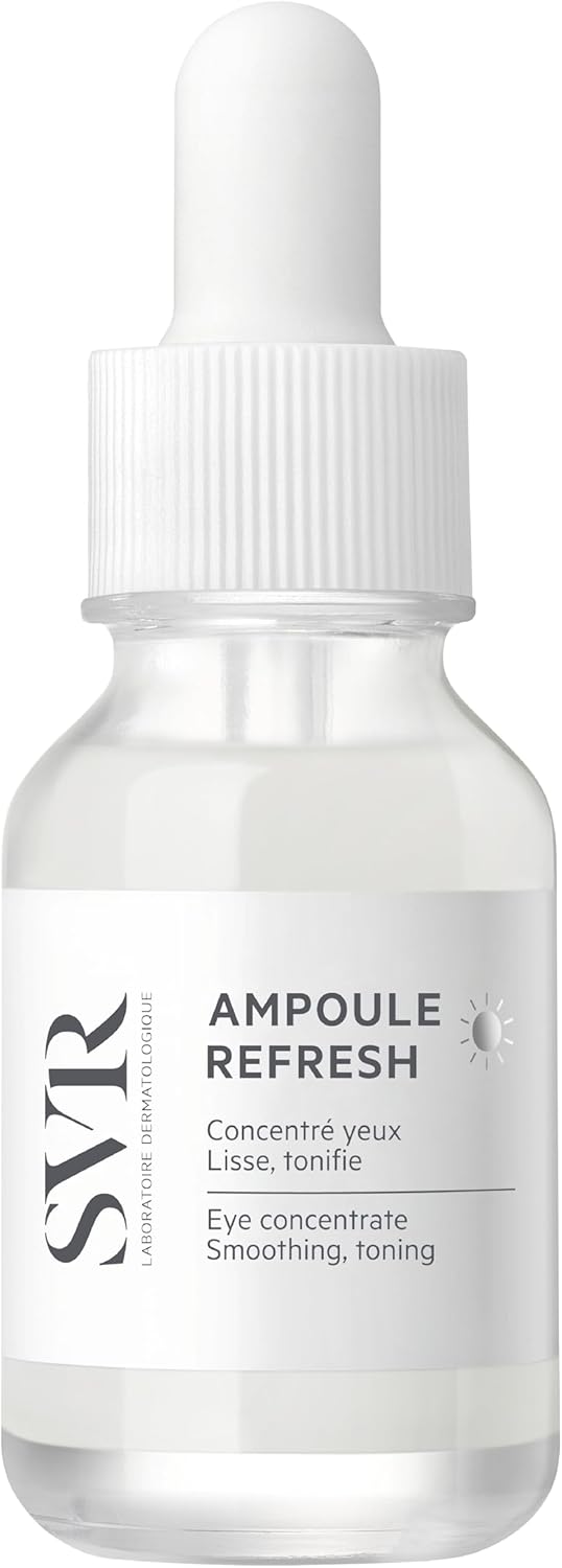 SVR – Ampoule Refresh Yeux – Sérum Jour Défatigant Anti-Cernes – Lisse rides, atténue poches et cernes – Pour peaux sensibles – Caféine 2%, Peptides, Acide Hyaluronique – 15 ml - Image 1