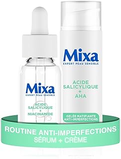 Mixa - Sérum Concentré Anti-Imperfections + Gelée Matifiante Anti-imperfections - à l’Acide Salicylique et Alpha-hydroxylé - Peaux à Imperfections Mixtes à Grasses - Image 1