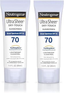 Neutrogena Lot de 2 crèmes solaires ultra-transparentes Dry-Touch SPF 70, 88 ml - Image 1