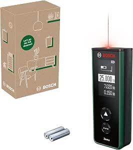 Bosch Zamo 4th generation laser rangefinder (easy and accurate measurements up to 25 m, rechargeable batteries via USB-C port, possible addition of adapters, in cardboard box for e-commerce) - Image 1