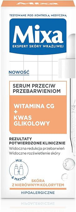Mixa Anti-pigmentation face serum, vitamin CG +glycolic acid - Image 1