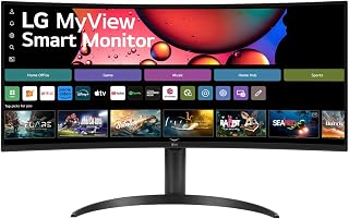 MyView Smart Monitor 34SR65QC-B.AEU All-in-One 34" VA Panel QHD Resolution (3440x1440), 5ms GtG 100Hz, HDR 10, sRGB99% (CIE1931), Tilting, Height Adjustable - Image 1