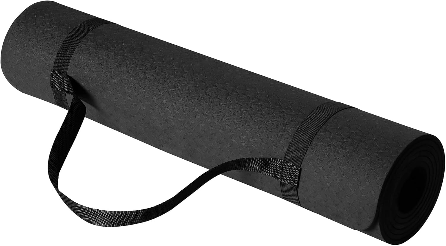 Amazon Basics 1/4 Inch Thick TPE Exercise Yoga Mat with Carrying Strap - Image 1