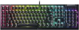 Razer BlackWidow V4 X - Chroma RGB Mechanical Gaming Keyboard (Green Mechanical Witches, 6 Dedicated Macro Keys, Double Injection ABS Keys) FR-Layout | Black - Image 1