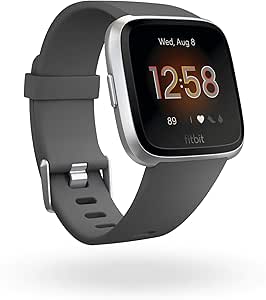 Fitbit Versa Lite - Fitness, Sport and Wellness Smart Watches: More than 4 Days of Battery Life, Waterproof, Heart Rate Tracking, Charcoal/Silver Aluminum - Image 1