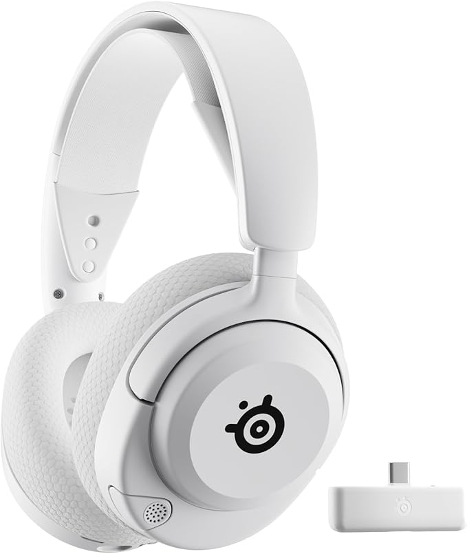 SteelSeries Arctis Nova 5X Wireless Gaming Headset - Magnetic Neodymium Speakers - Over 100 Audio Profiles - 60h Battery - 2.4GHz or BT- Micro ClearCast Gen 2.X - Xbox, PC, PS5, Switch 2 - White - Image 1