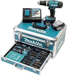 MAKITA DHP453RFX2 Impact Drill 18V LXT (2x3.0 Ah) with 96 Accessories - Image 1