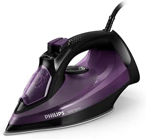 Philips Iron Series 5000 - Steam Iron 2400W, Pressing Effect 180g, Continuous Steam Flow 45g/min, SteamGlide Plus Anti-Scratch Sole, 320ml Tank, Black (DST5030/80)          [Energy Class A+] - Image 1