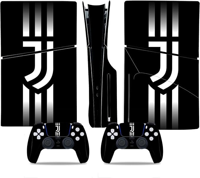 MaD Vision® Extra Durable Vinyl Skin Set for PS5 Disc Slim + 5 Pairs of Aiming Rings | Sticker and Scratch Resistant Kit for Playstation 5 + 2 Controllers - for Juve Design - Image 1