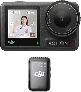 DJI Osmo Action 4 Standard Bundle + Mic 2 Transmitter (Shadow Black), Vlogging Camera with 1/1.3 Inch Sensor, HorizonSteady 360º, Microphone with Crystal Clarity Voice - Image 1