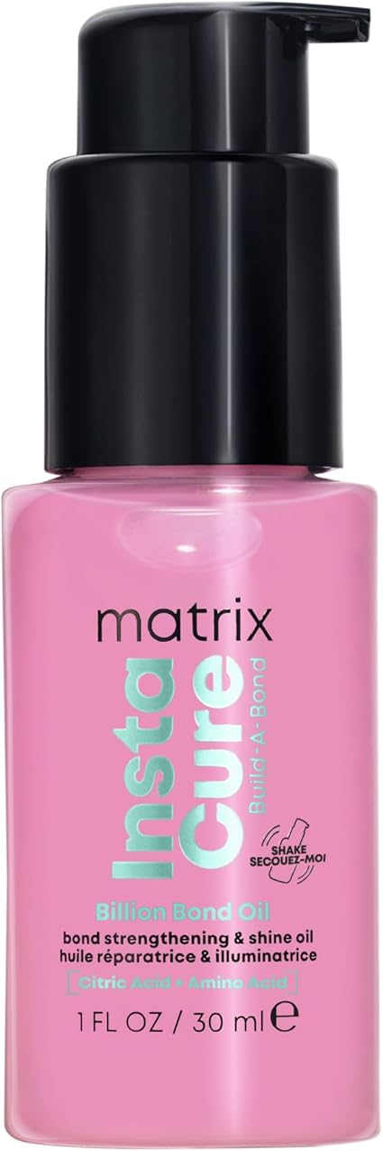 MATRIX, Huile Réparatrice Sans Rinçage, Pour Cheveux Endommagés & Fourchus, Protection Thermique 230°C, 5x Plus de Force, Acide Citrique & Formule Vegan, Instacure Build-A-Bond, 30 ml - Image 1