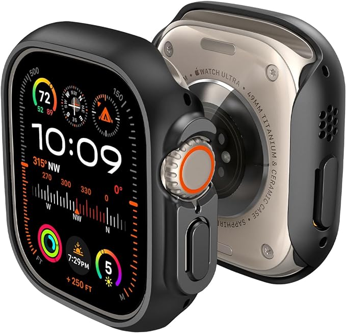 Spigen Thin Fit Case Compatible with Apple Watch Ultra 3/2/1 49mm (2025/2023/2022) - Black - Image 1