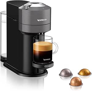 De'Longhi Nespresso Vertuo Next ENV120.GY, Capsule Coffee Machine, Single Portion Coffee Machine, 5 Cup Sizes, Centrifusion Technology, Welcome Set Included, Dark Grey - Image 1