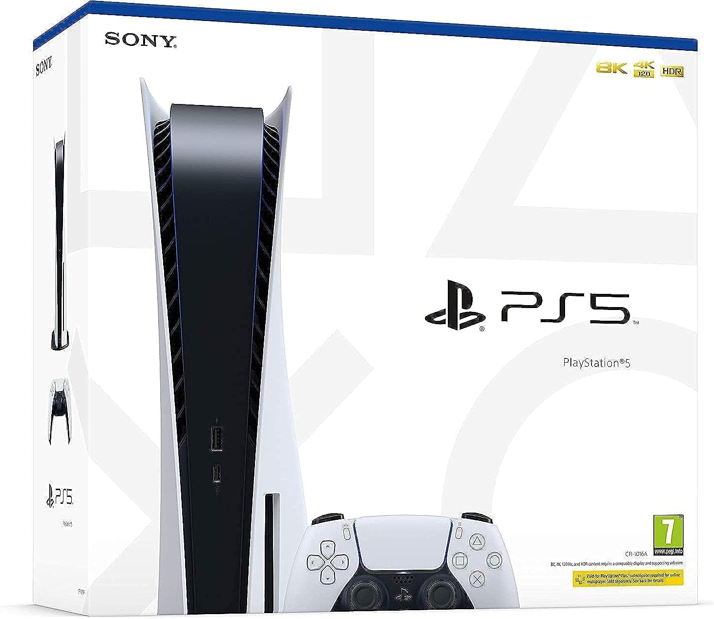 Sony PlayStation 5 Console - White (White Box - Split Bundle) - en/FR/PT/AR (UK) (PS5) - Image 1