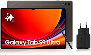 Samsung Galaxy Tab S9 Ultra Android Tablet, 14.6" 256GB Storage, MicroSD Reader, Wifi, S Pen Included, Charcoal, 25W Fast Mains Charger Included, Amazon Version FR Exclusive - Image 1