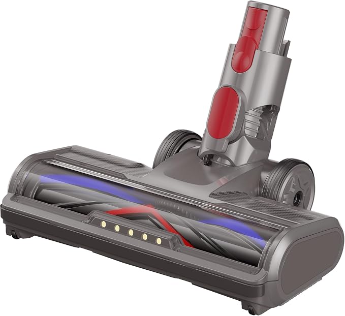 Brush Compatible with Dyson V7 V8 V10 V11 V15 Vacuum Cleaner Head Accessory with 5 Lights for Hard Floors and Short Pile Carpets - Image 1