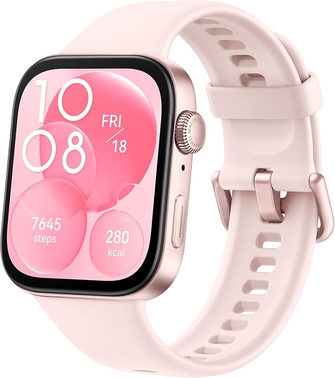 HUAWEI Watch FIT 3, 1.82" AMOLED Display, Ultra-Thin Design, Versatile Fitness Management, Full Health Management, Long Life Battery, iOS & Android, GPS, Nebula Pink - Image 1