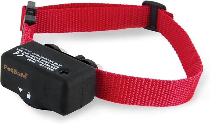 PetSafe - Anti-Bark Collar for Dogs, 6 Levels Progressive Electrostatic Stimulation Solution, Lightweight Waterproof Adjustable Collar, Red Strap - Image 1