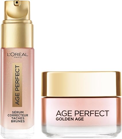 L'Oréal Paris Coffret Age Perfect Golden Age Soin Jour Rosé Re-Fortifiant 50 ml + Sérum Correcteur Taches Brunes 30 ml - Image 1
