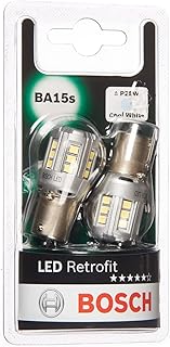P21W LED Retrofit Car Lamps - 12V 1W BA15s - 2 Bulbs - Image 1