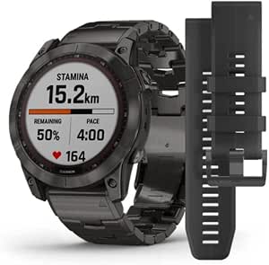 Garmin Fenix 7X Sapphire Solar mit Titanarmband schiefergrau/schiefergrau, Modern - Image 1