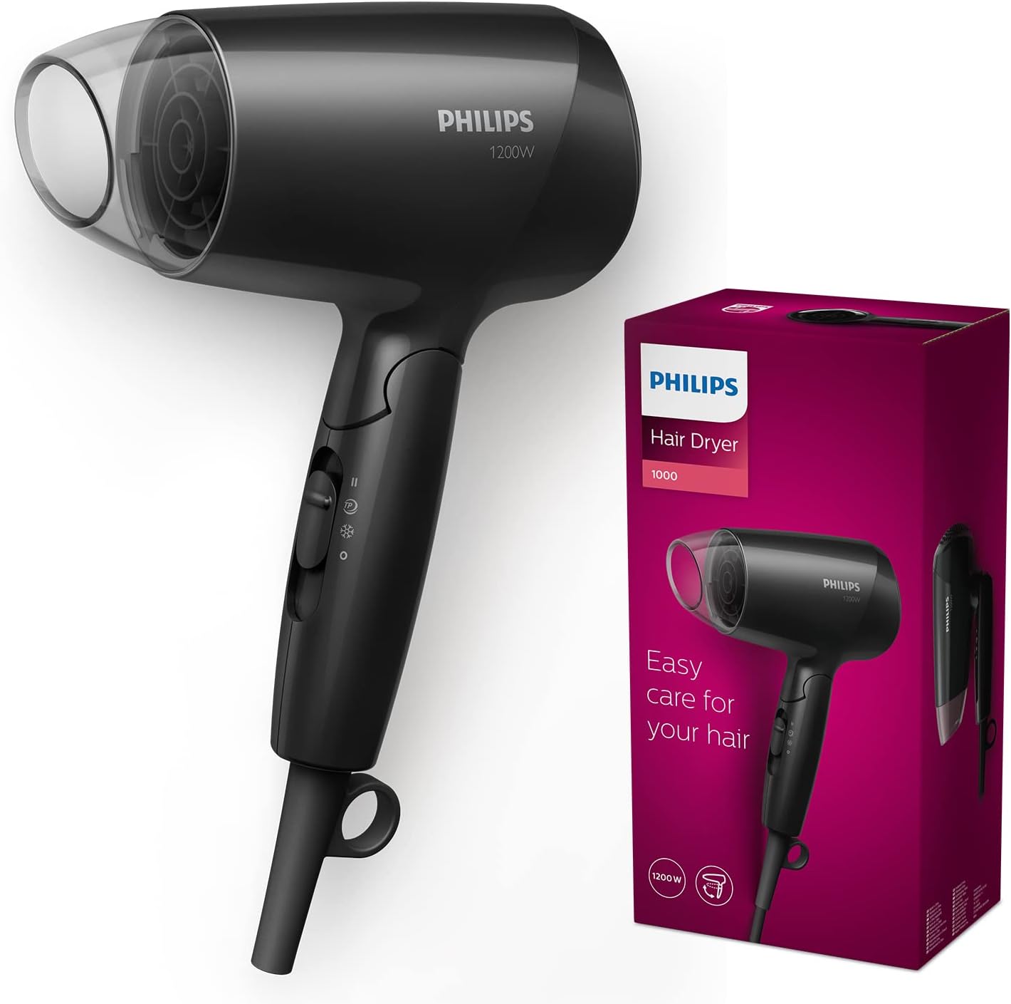 Philips BHC010/10 DryCare EssentialCare Compact Hair Dryer, Power 1200 W - Image 1