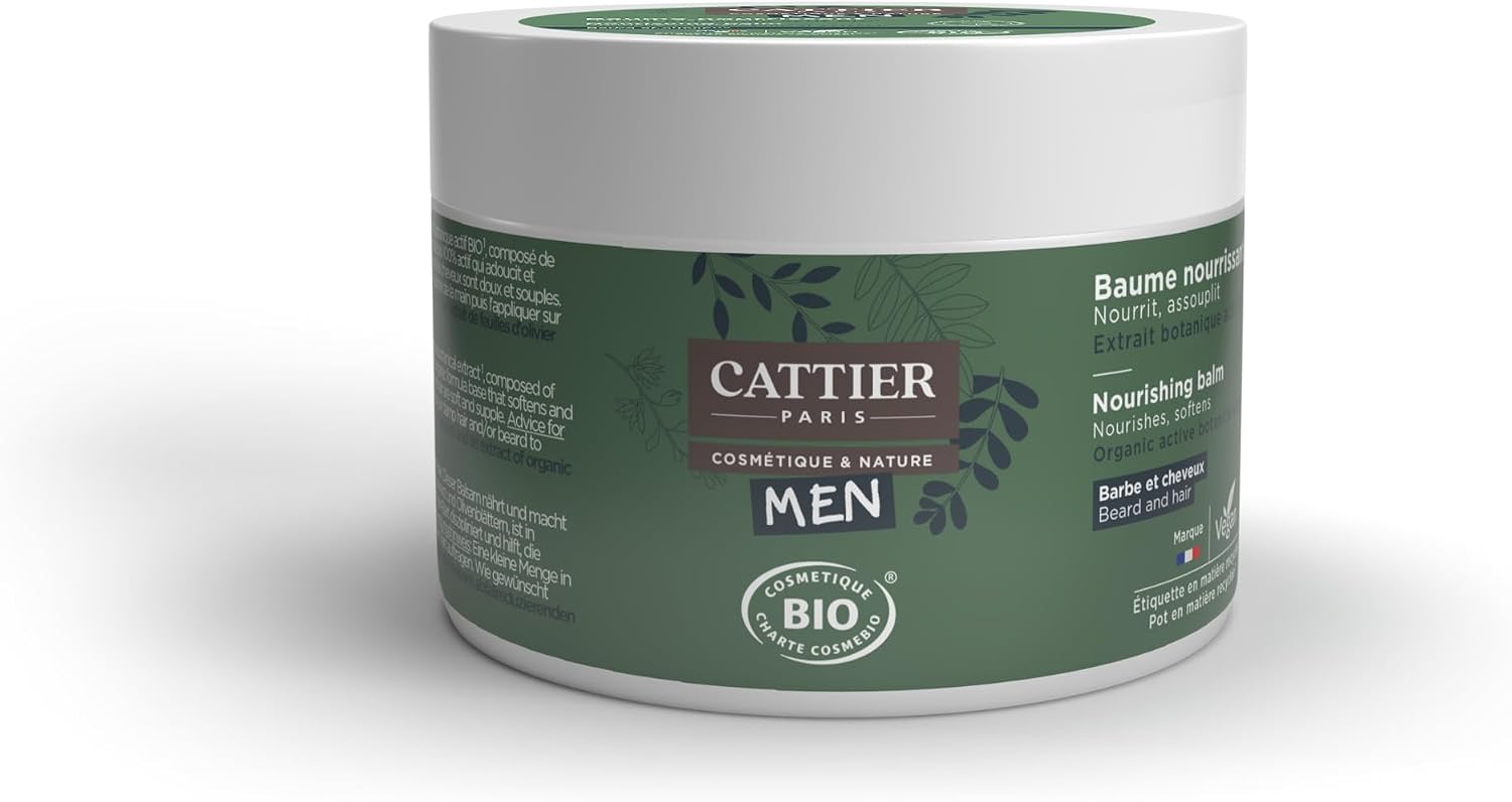 Cattier Men - Baume Nourrissant - Barbe et Cheveux - Bio 90g - Image 1