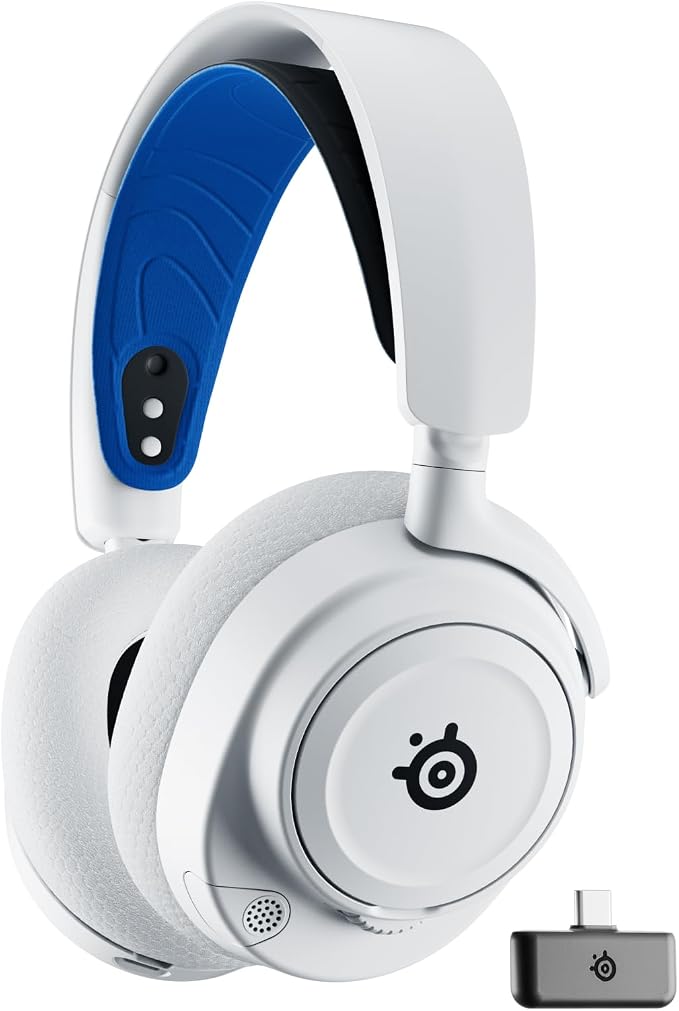 SteelSeries Arctis Nova 7P Wireless - Multi-Platform Gaming and Mobile Headset Mic - 2.4GHz & Simultaneous Bluetooth - 38 Hr Battery Life - USB-C - Removable Microphone - PlayStation, PC, VR, Switch - Image 1