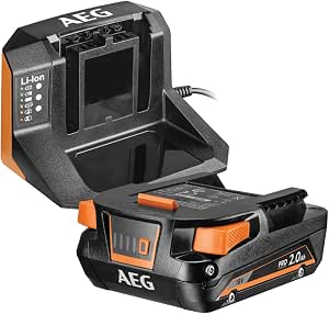AEG - 1 batterie Pro lithium 18V 2,0 Ah et son chargeur - SETL1820S          [Energy Class A+] - Image 1