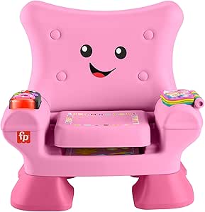 Fisher-Price Progressive Awakening Chair Laughing and Awakening in pink color with music, lights and activities from 1 year, multilingual version: English, French, German, JFF07 - Image 1