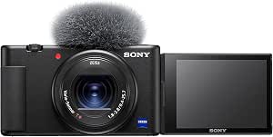 Sony ZV-1 | Sony Vlog Camera (RS 1.0 CMOS Sensor, AF with Real-Time Eye Tracking (Photo & Video), Adjustable Screen, 4K HDR Video, Built-in 3-Capsule Directional Microphone, Black - Image 1